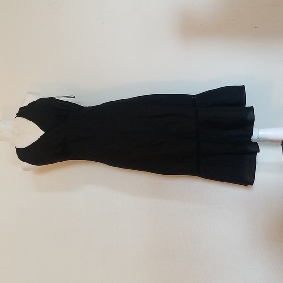 J.Crew Black Embroidered Halter Midi Dress Size 0 - Picture 1 of 9